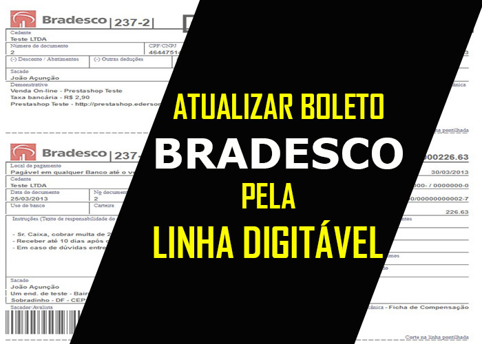 Atualizar Boleto Bradesco Pela Linha DigitÁvel Digitei 4843