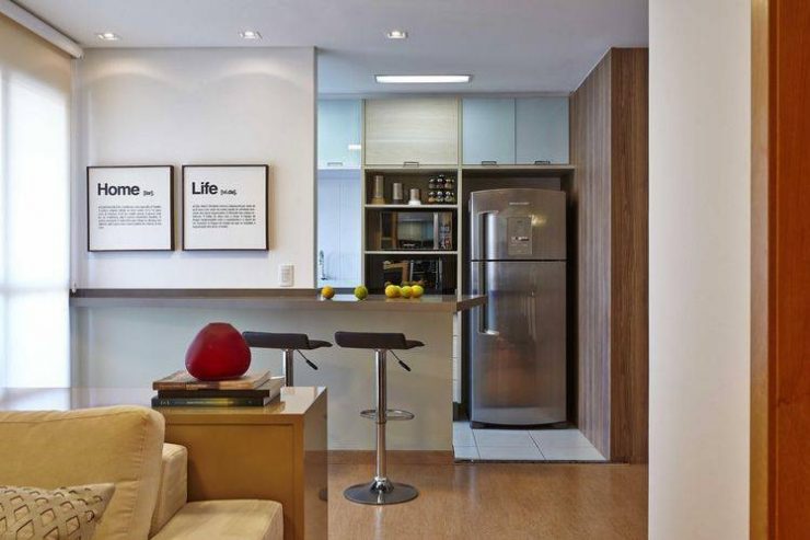 20 IDEIAS DE COZINHA AMERICANA PEQUENA COM SALA DE ESTAR E JANTAR (De ...