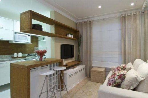 20 IDEIAS DE COZINHA AMERICANA PEQUENA COM SALA DE ESTAR E JANTAR (De ...