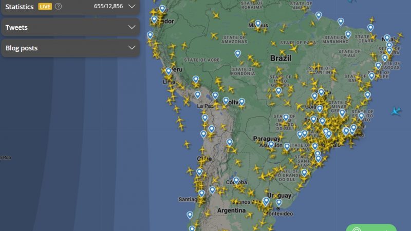 Flight Radar 24 horas ao vivo Brasil: Acompanhe os voos em tempo real