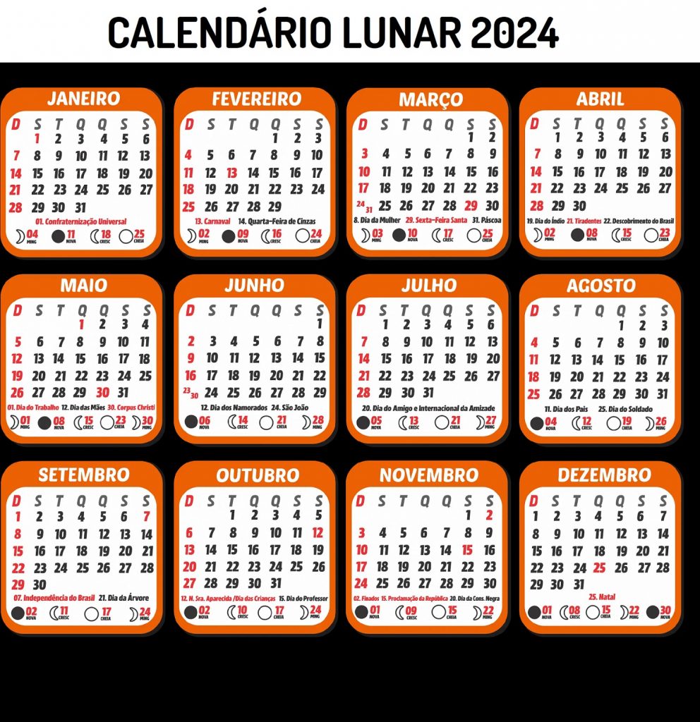 Calendario Lunar De 2024 - Deedee Gabriell