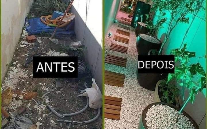 ANTES E DEPOIS DE PÁTIOS DE CASAS: INSPIRAÇÕES PARA TRANSFORMAR SEU ESPAÇO EXTERIOR