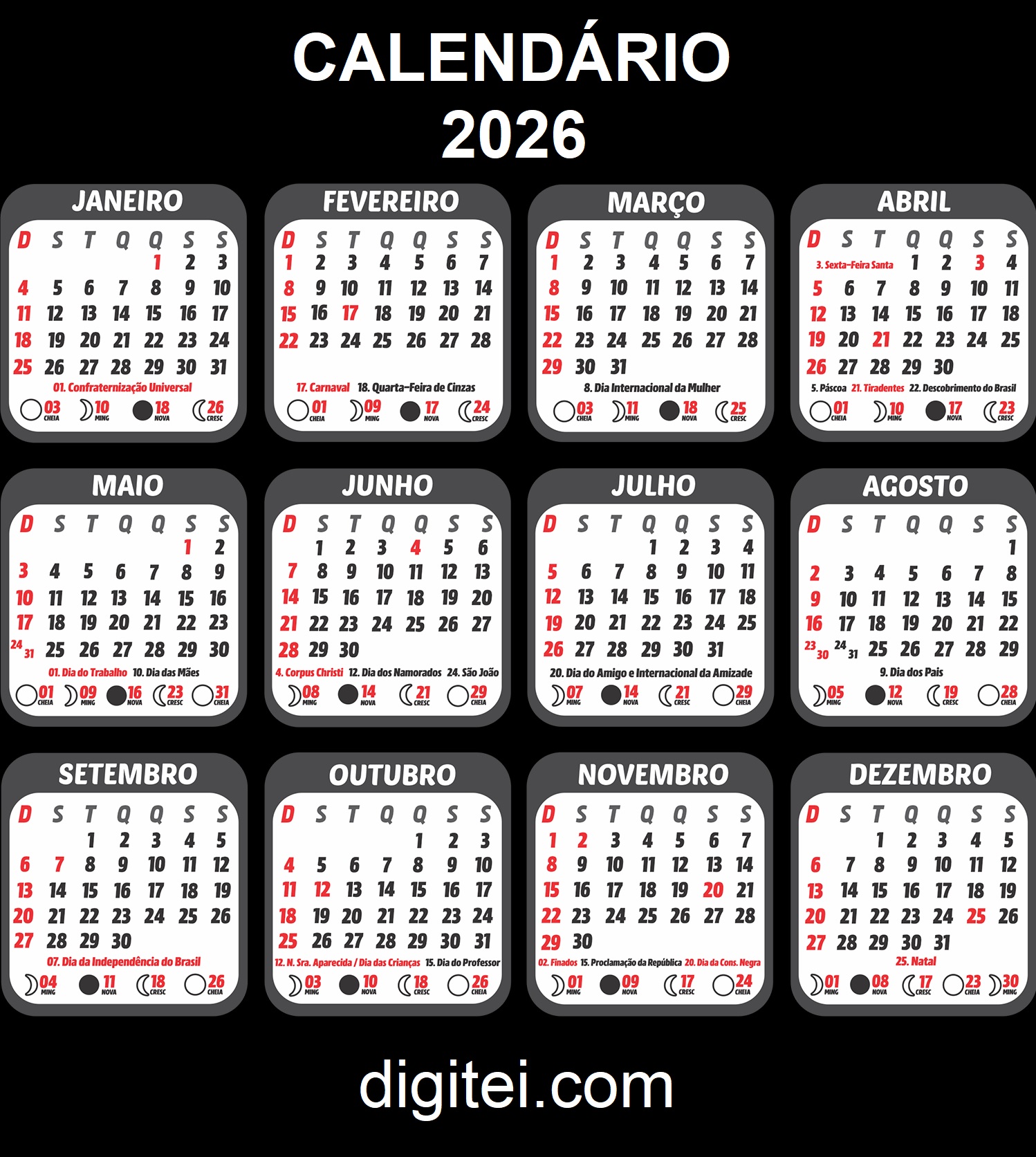 CALENDARIO 2026