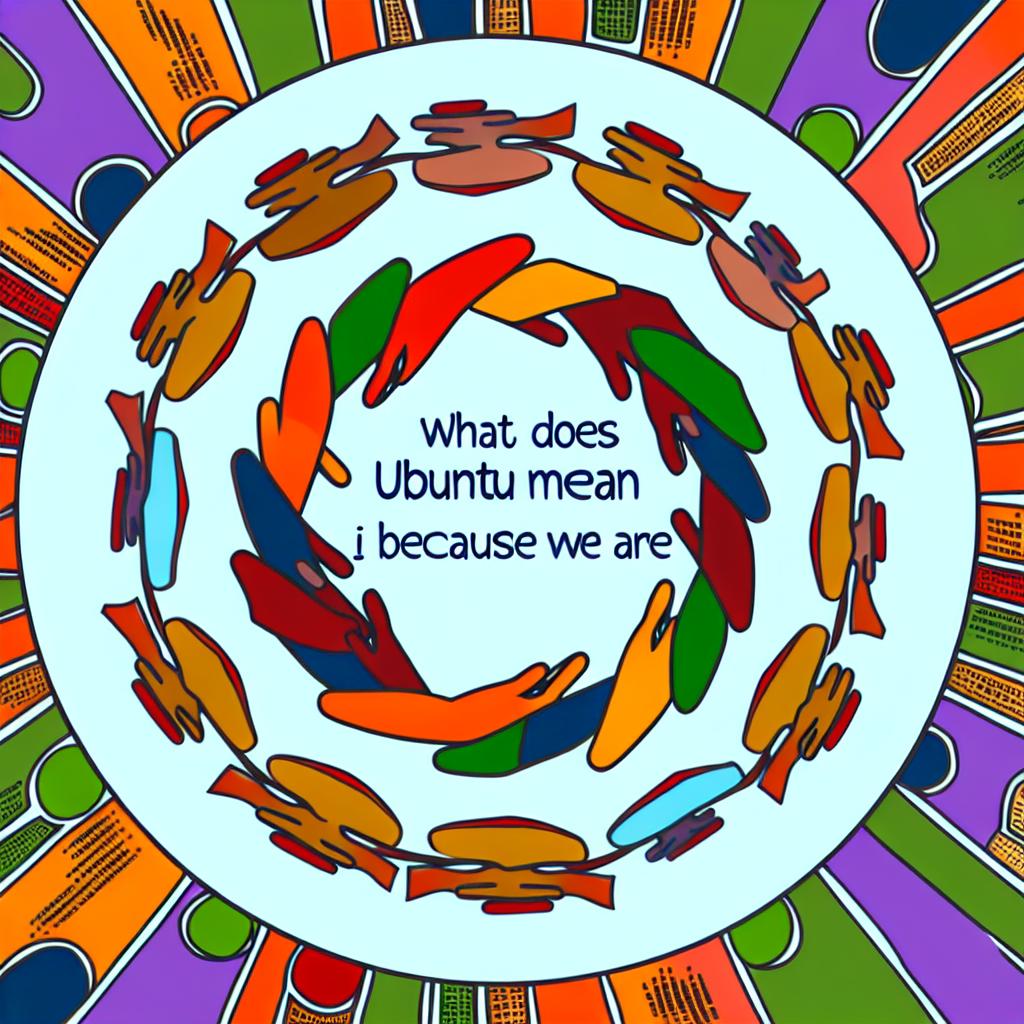 O QUE SIGNIFICA UBUNTU EU SOU PORQUE NÓS SOMOS