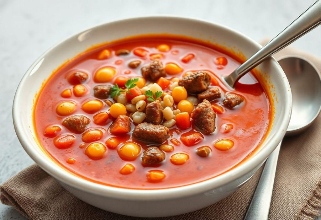 Sopa de Legumes com Carne e Macarrao