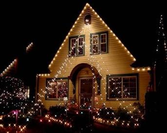 casas decoradas com luzes de natal